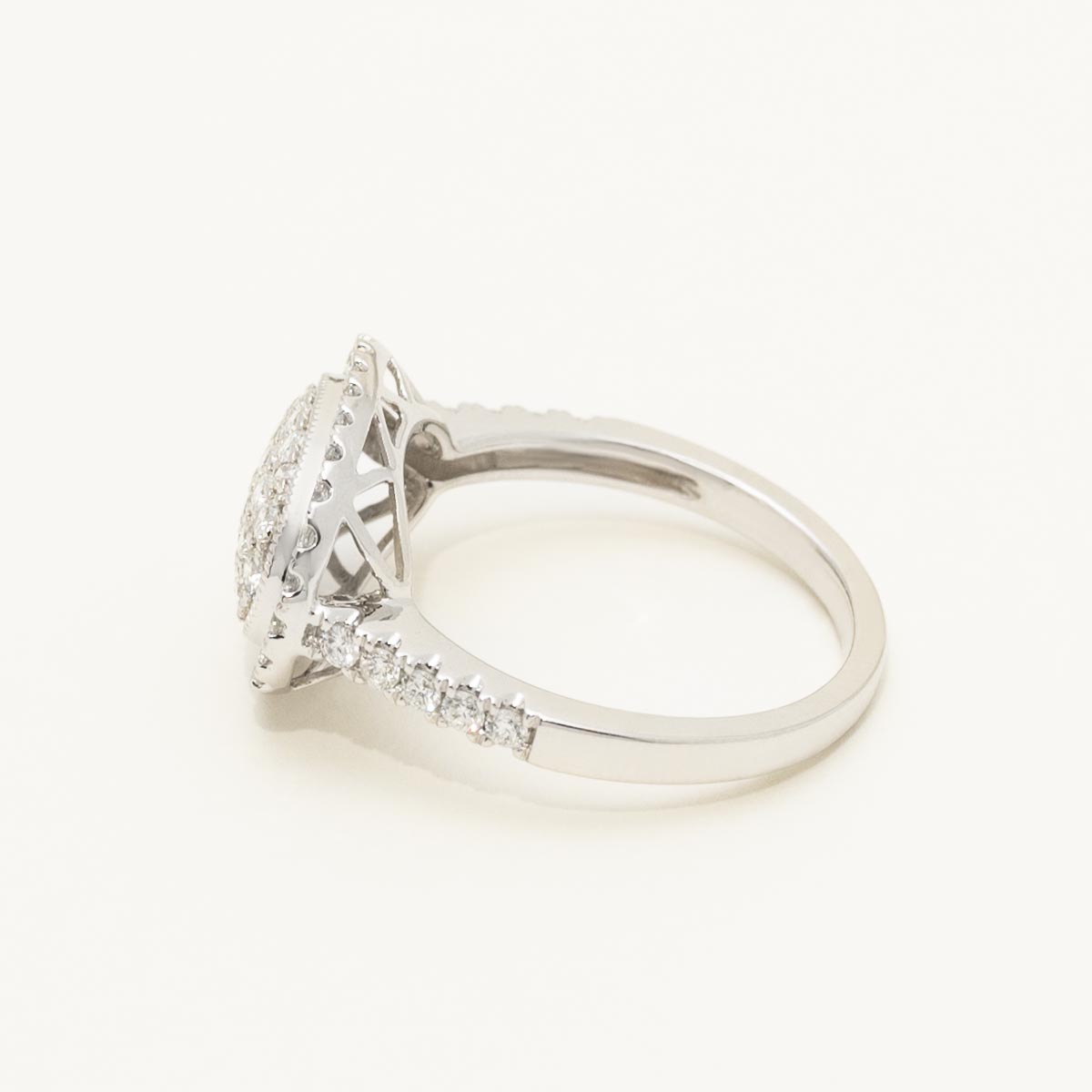 Dabakarov Diamond Oval Fashion Ring in 14kt White Gold (5/8ct tw)