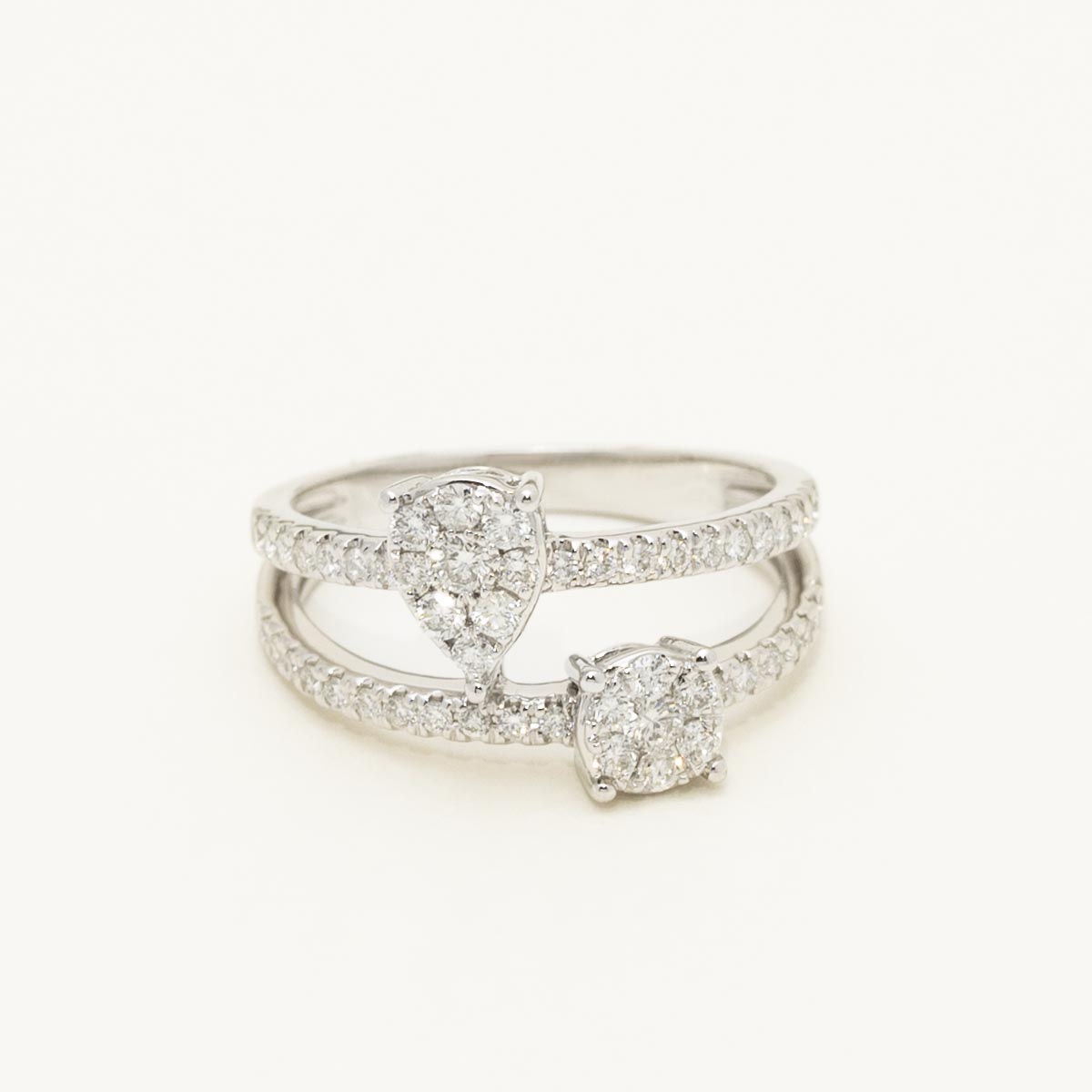 Dabakarov Diamond Multi Shape Fashion Ring in 14kt White Gold (5/8ct tw)