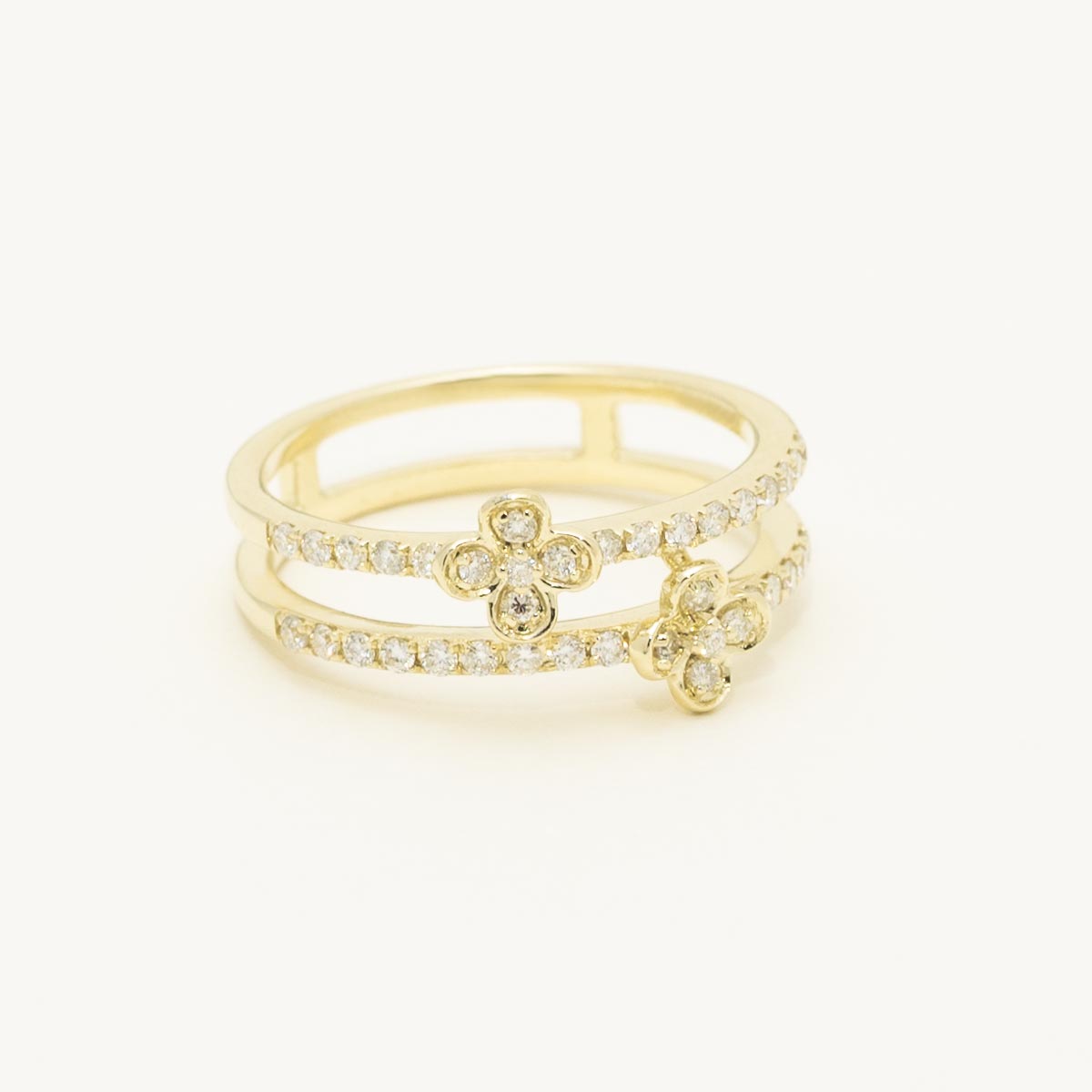 Dabakarov Diamond Flower Ring in 14kt Yellow Gold (1/3ct tw)