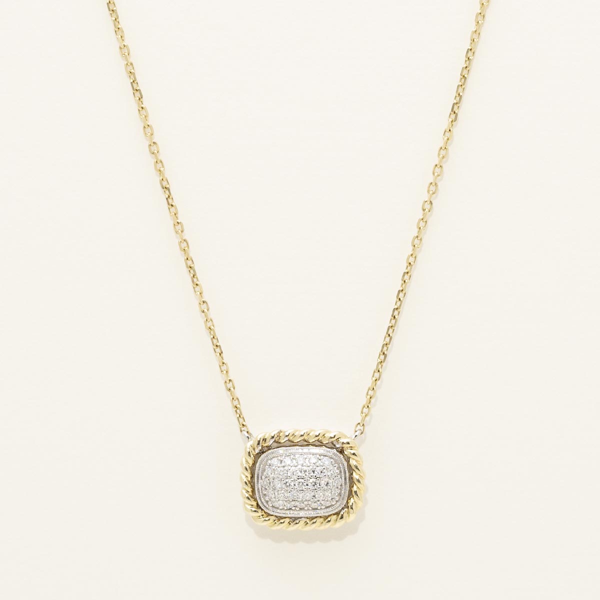 Dabakarov Diamond Station Necklace in 14kt Yellow and White Gold (1/5ct tw)