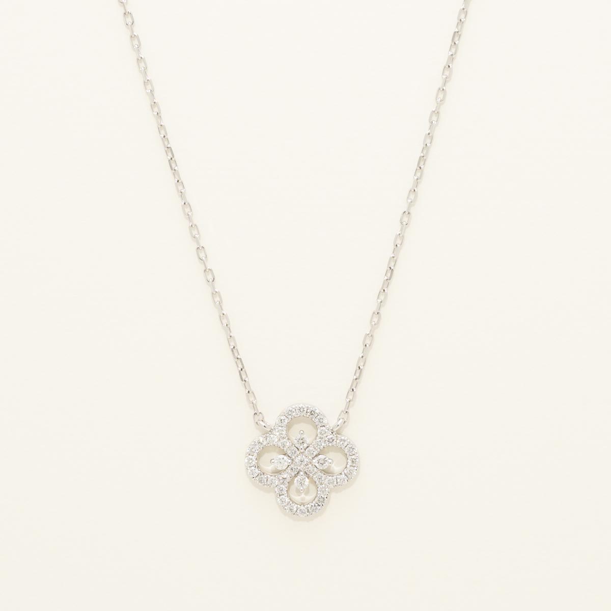 Dabakarov Diamond Flower Station Necklace in 14kt White Gold (1/2ct tw)