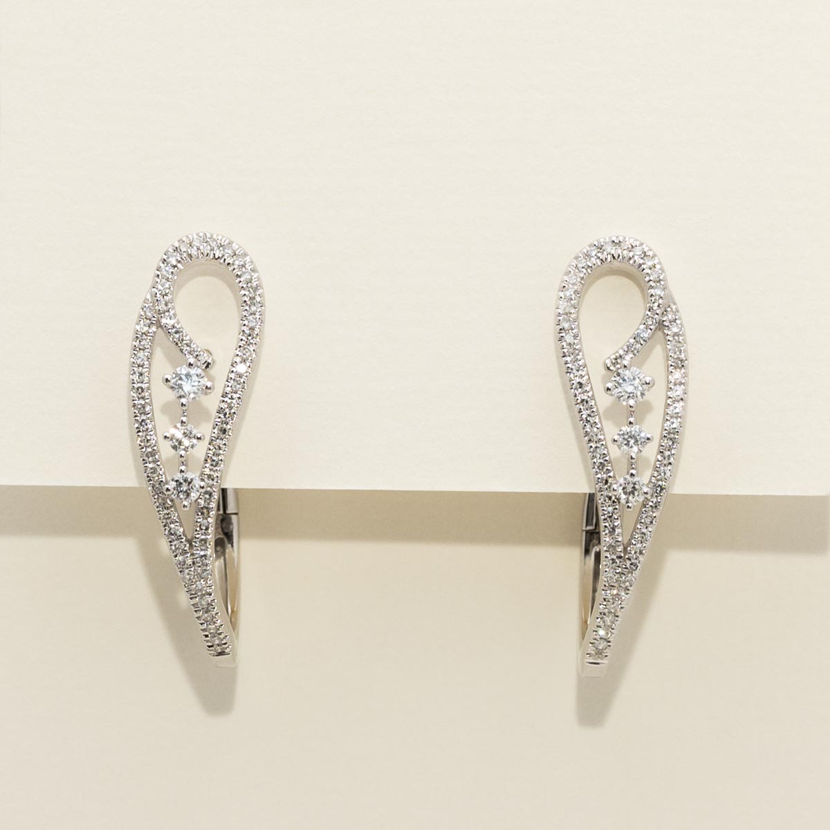 Dabakarov Diamond Hoop Earrings in 14kt White Gold (1/2ct tw)