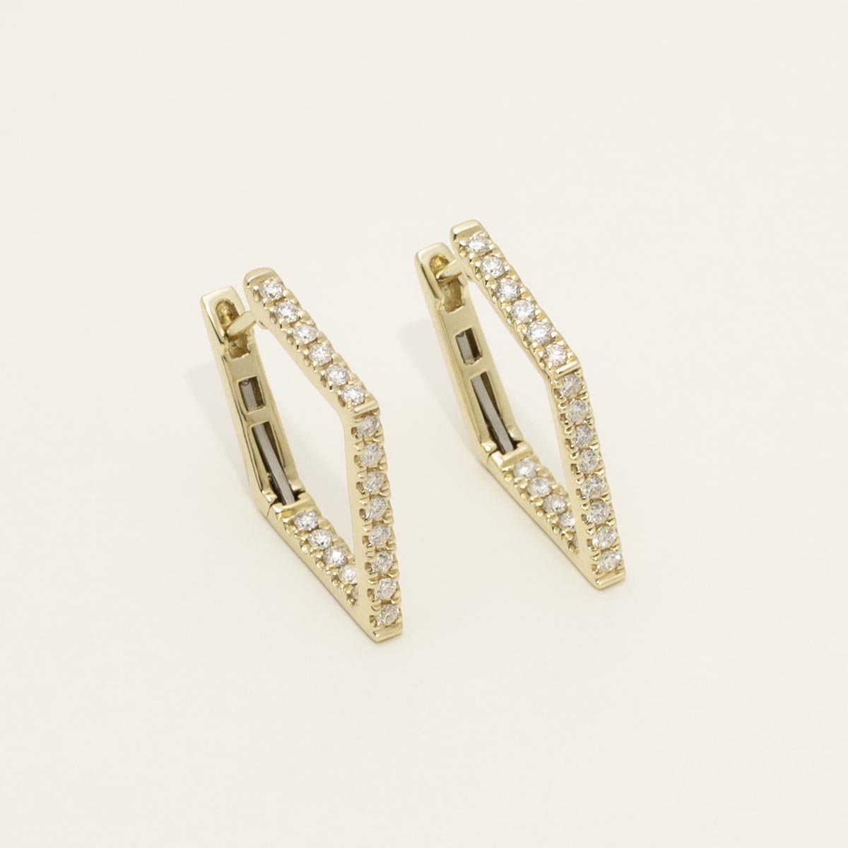 Dabakarov Diamond Geometric Hoop Earrings in 14kt Yellow Gold (1/2ct tw)