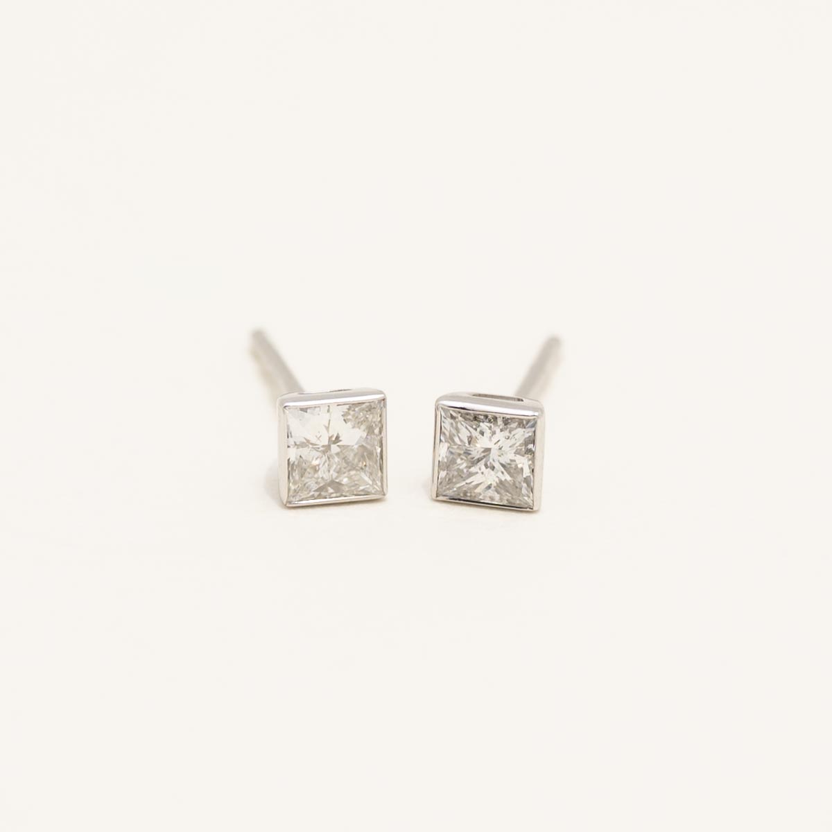 Princess Cut Diamond Earrings in 14kt White Gold (1/2ct tw)