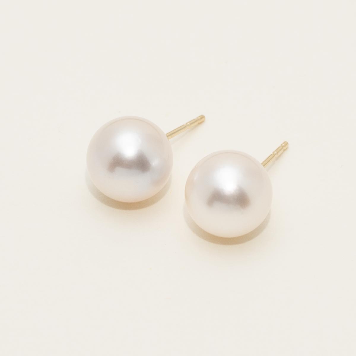 Mastoloni Cultured Akoya Pearl Stud Earrings in 14kt Yellow Gold (8-8.5mm pearls)