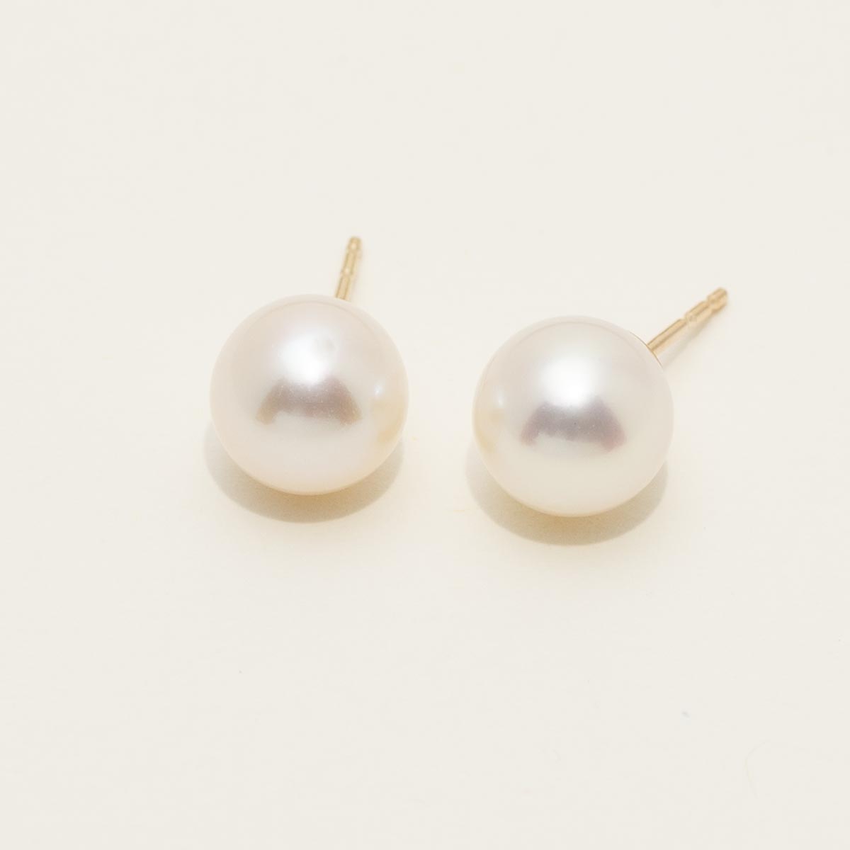 Mastoloni Cultured Freshwater Pearl Stud Earrings in 14kt Yellow Gold (7.5-8mm pearls)