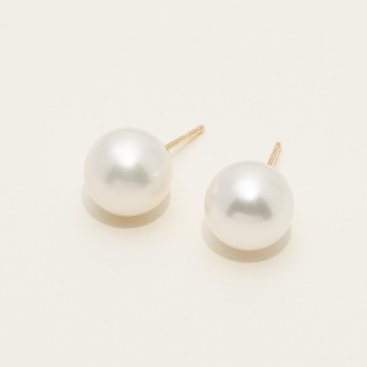 Mastoloni Cultured Freshwater Pearl Stud Earrings in 14kt Yellow Gold (8-8.5mm pearls)