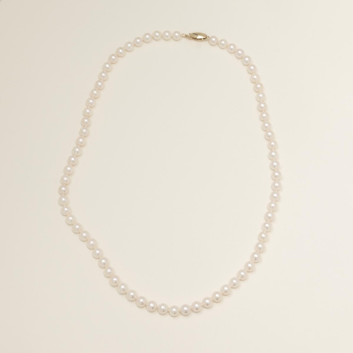 Mastoloni Cultured Akoya Pearl Strand Necklace in 14kt Yellow Gold (5.5-6mm pearls)