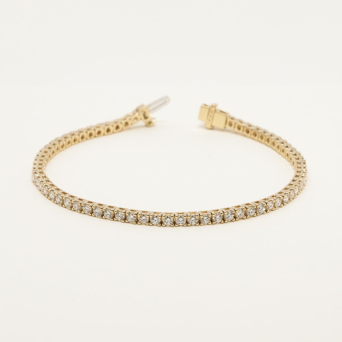 Lab Grown Diamond Tennis Bracelet in 14kt Yellow Gold (3ct tw)