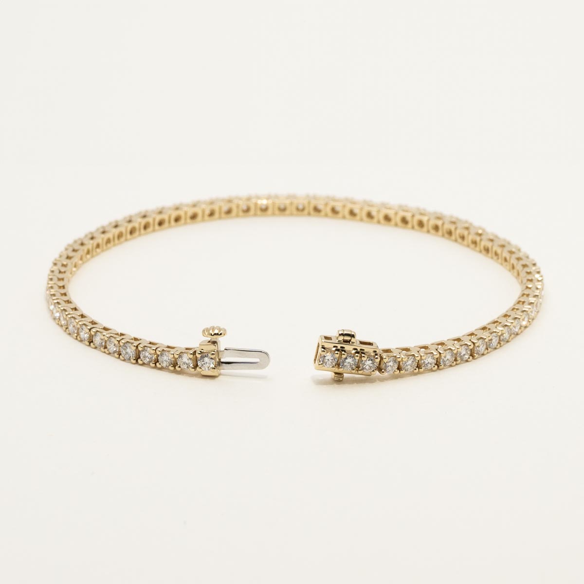 Lab Grown Diamond Tennis Bracelet in 14kt Yellow Gold (3ct tw)