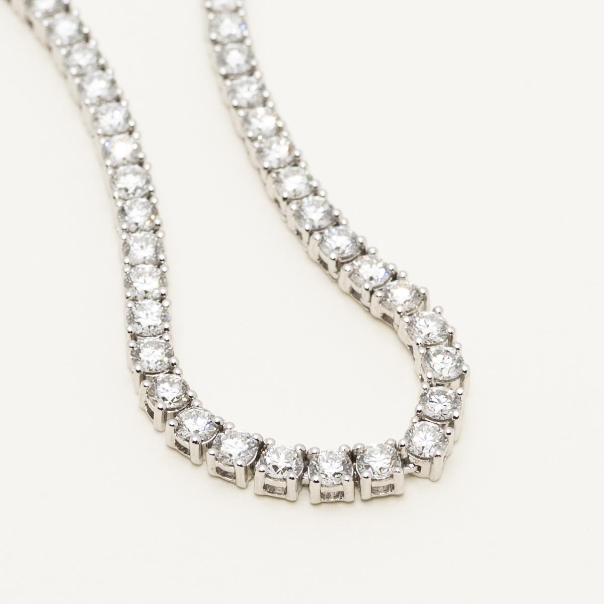 Lab Grown Diamond Tennis Necklace in 14kt White Gold (10ct tw)