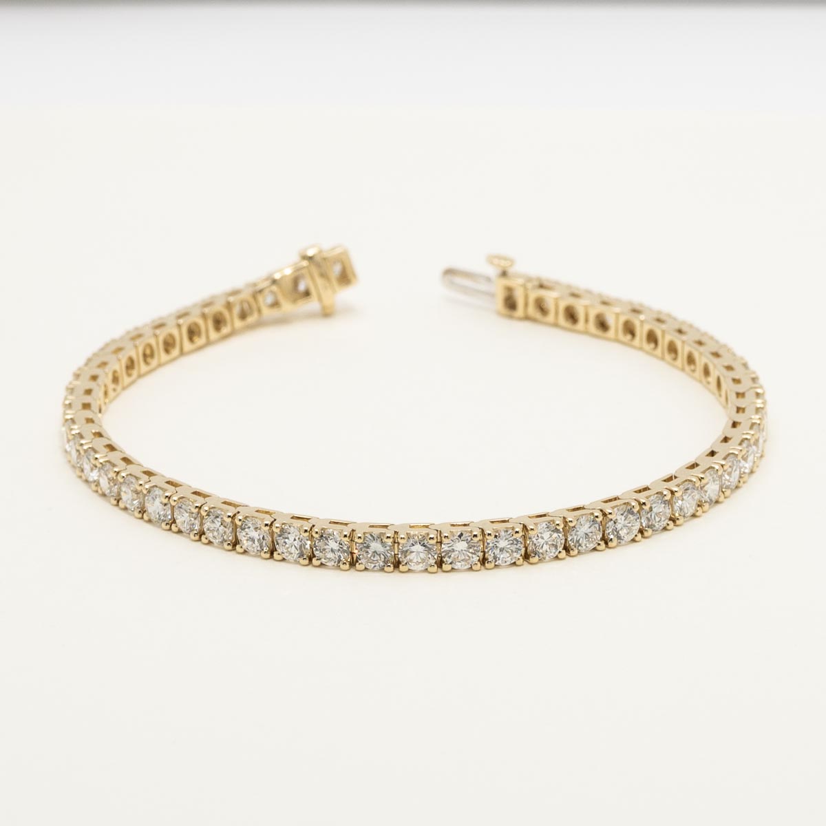 Lab Grown Diamond Tennis Bracelet in 14kt Yellow Gold (8ct tw)