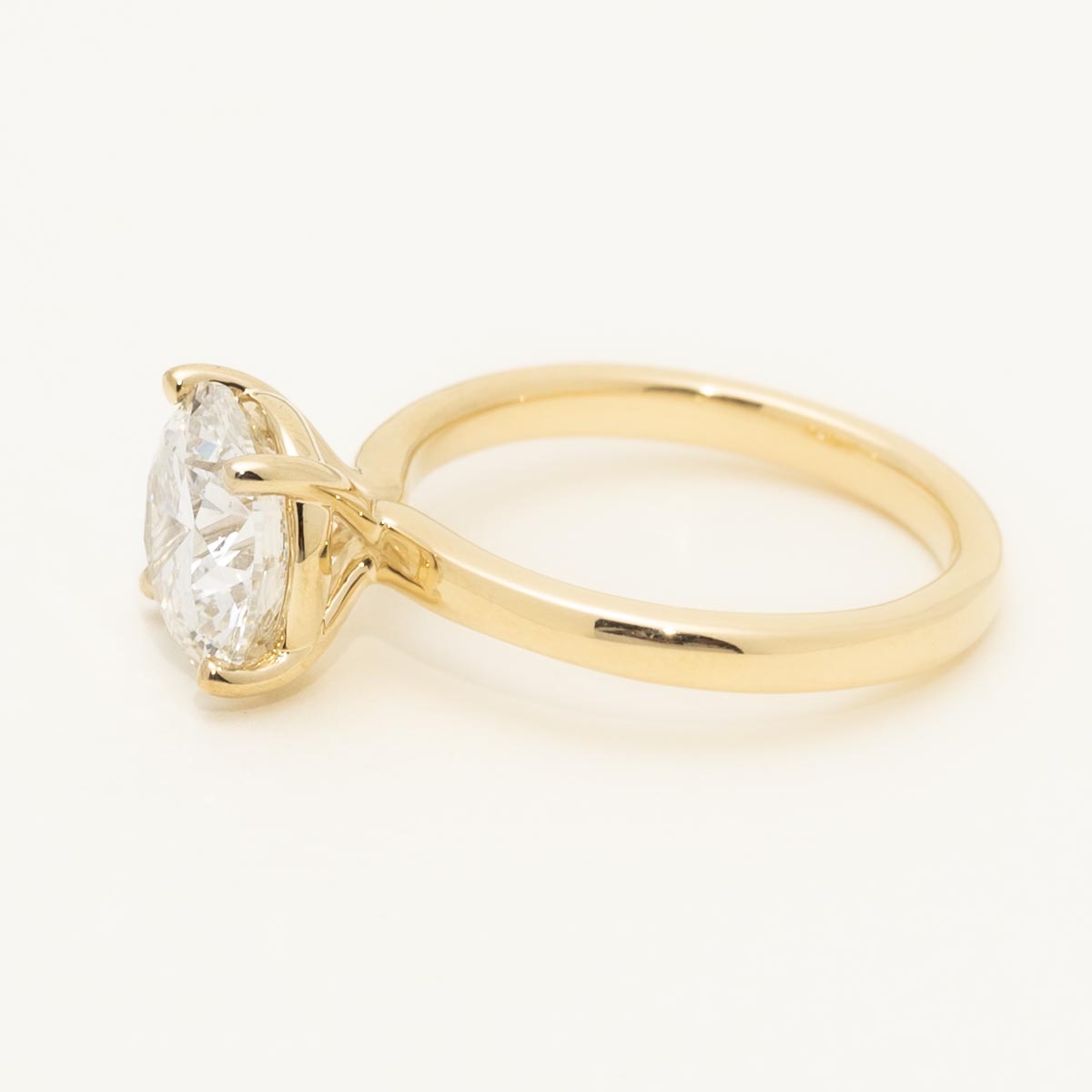 Lab Grown Diamond Solitaire Ring in 14kt Yellow Gold (3ct)