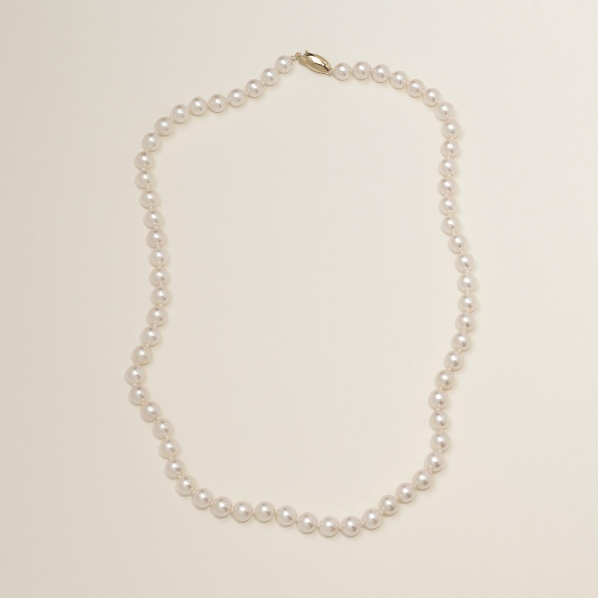 Mastoloni Cultured Akoya Pearl Strand Necklace in 14kt Yellow Gold (6-6.5mm pearls)