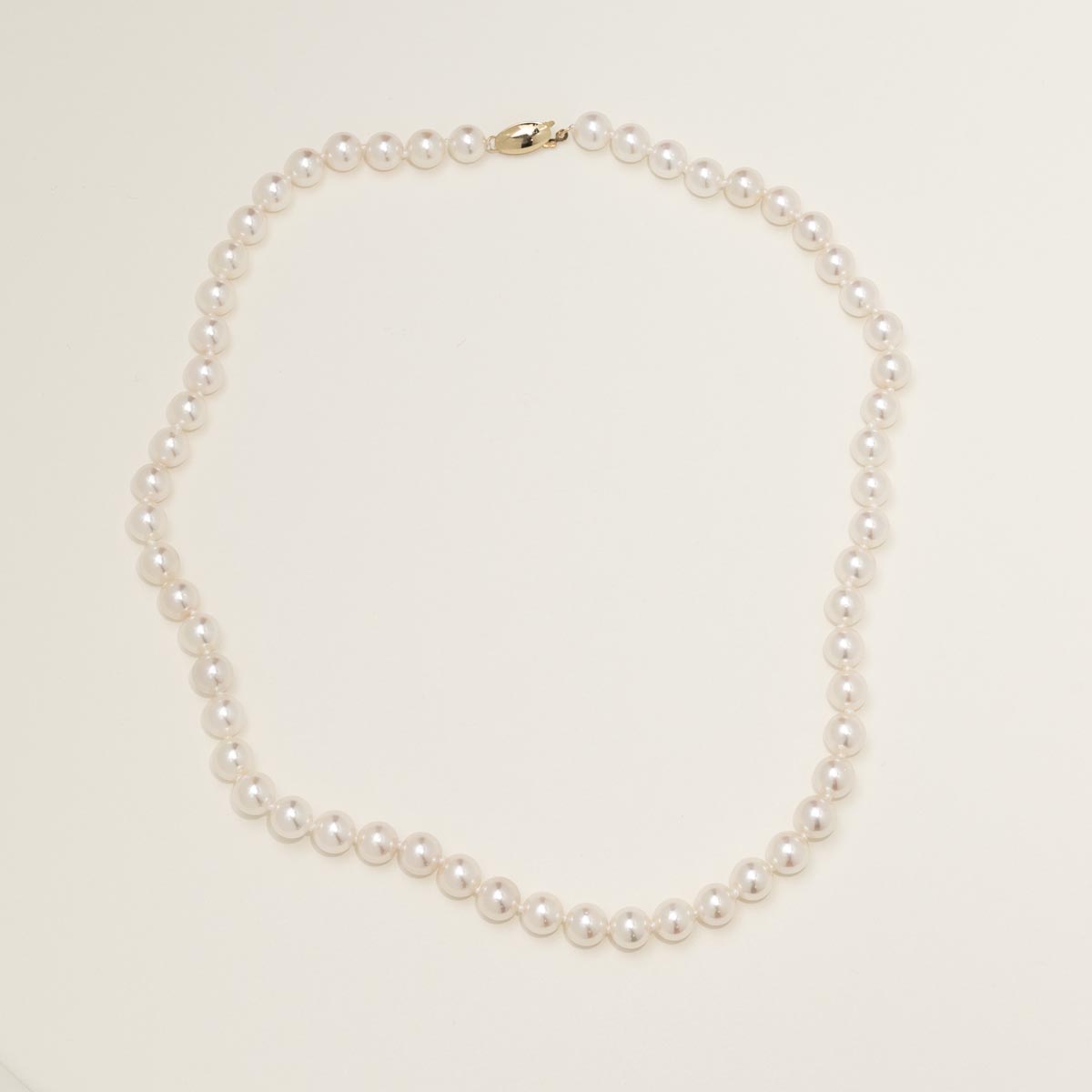 Mastoloni Cultured Akoya Pearl Strand Necklace in 14kt Yellow Gold (7.5-8mm pearls)