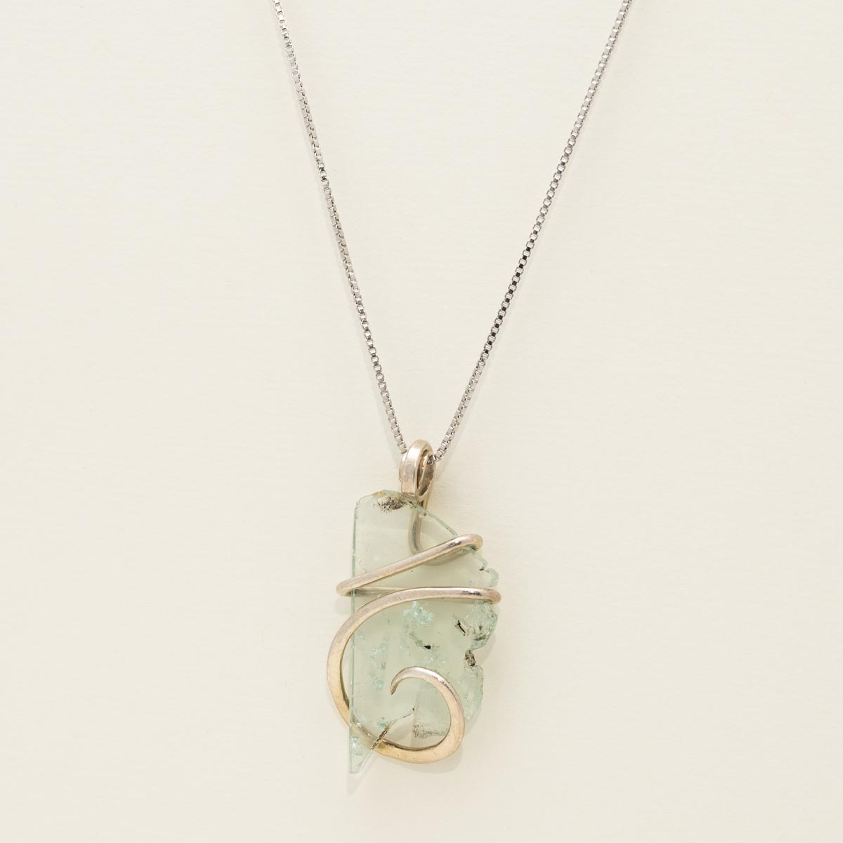 Maine Green Tourmaline Necklace in Sterling Silver