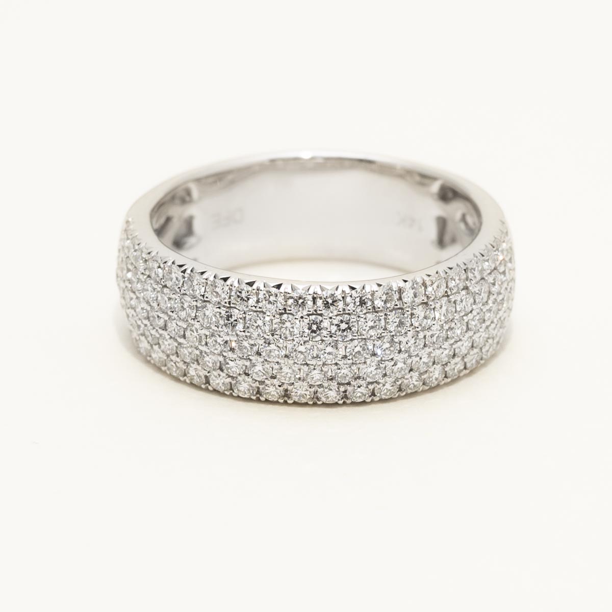 Pave Diamond Ring in 14kt White Gold (1ct tw)