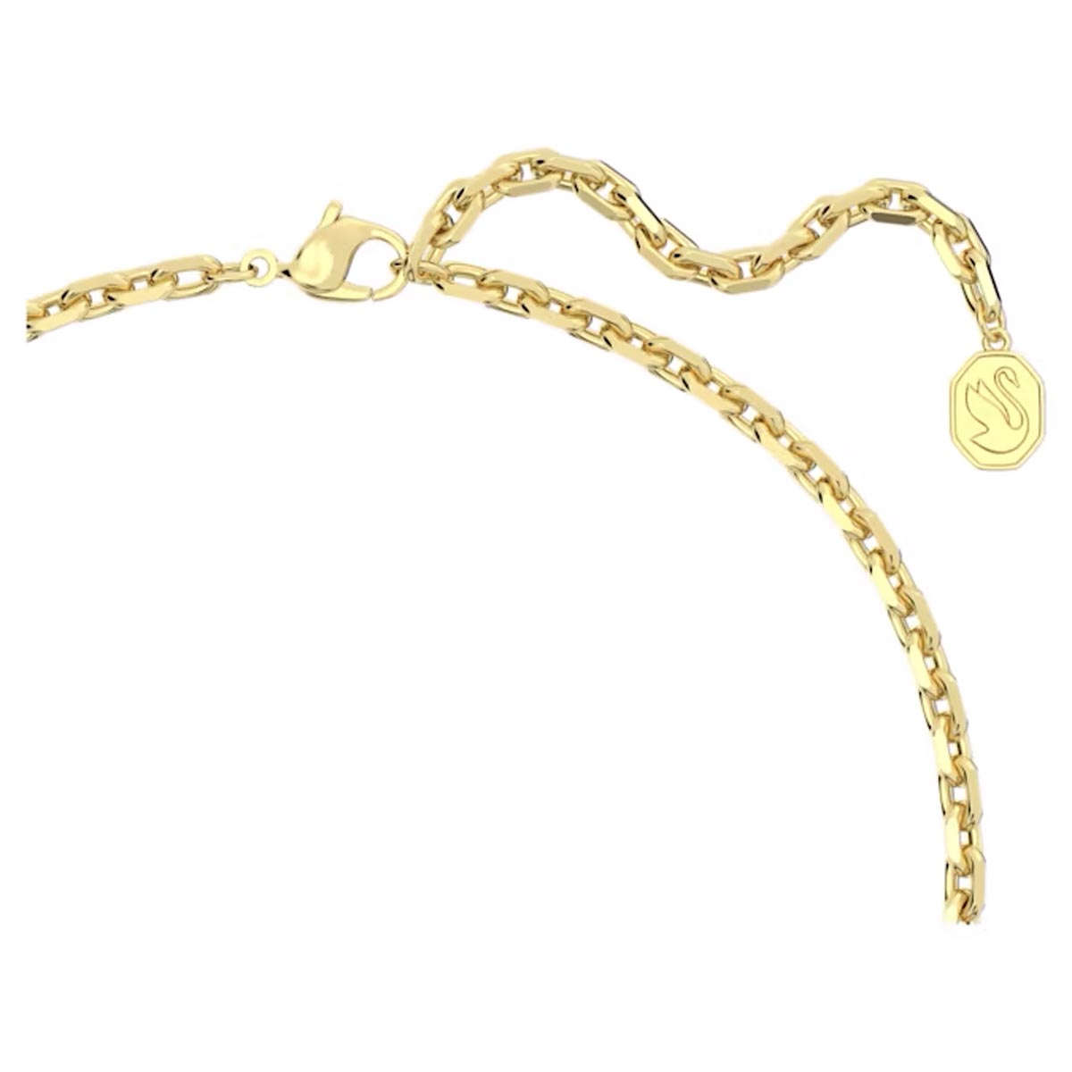 Swarovski Crystal Rota Necklace in Yellow Tone Plate