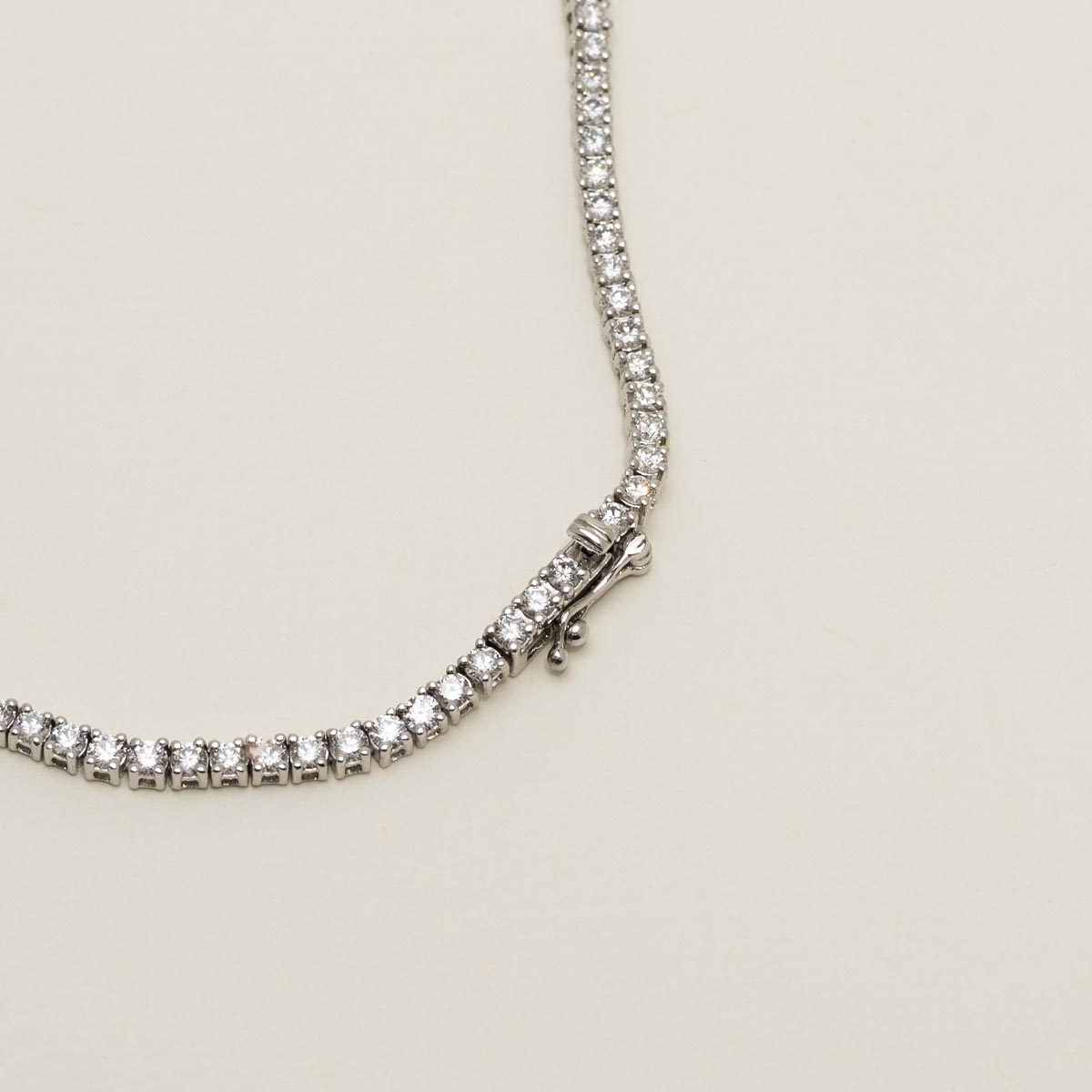 Lab Grown Diamond Tennis Necklace in 14kt White Gold (7ct tw)