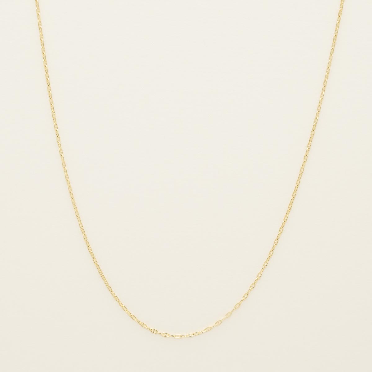 Mariner Link Chain in 14kt Yellow Gold (18 inches and 1mm wide)