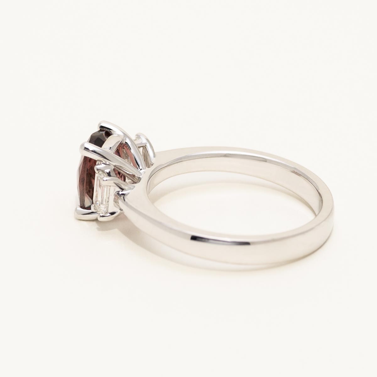 Maine Pink Tourmaline Ring in 14kt White Gold with Diamonds (1/3ct tw)