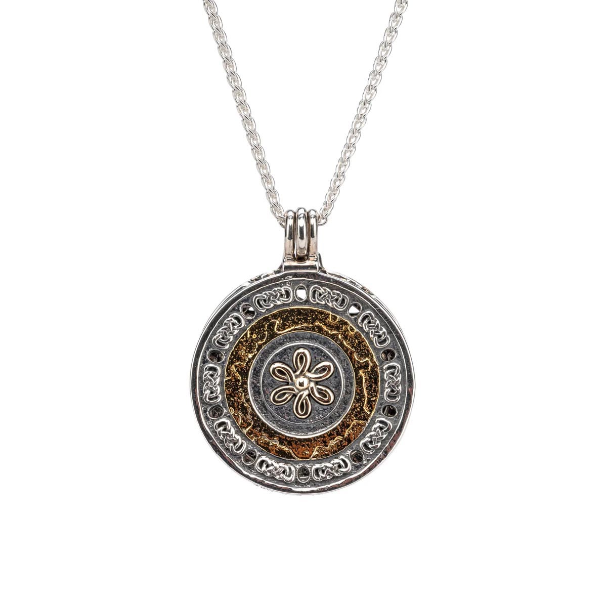 Keith Jack Eclipse 5 Way Necklace in Sterling Silver and 10kt Yellow Gold with Cubic Zirconia