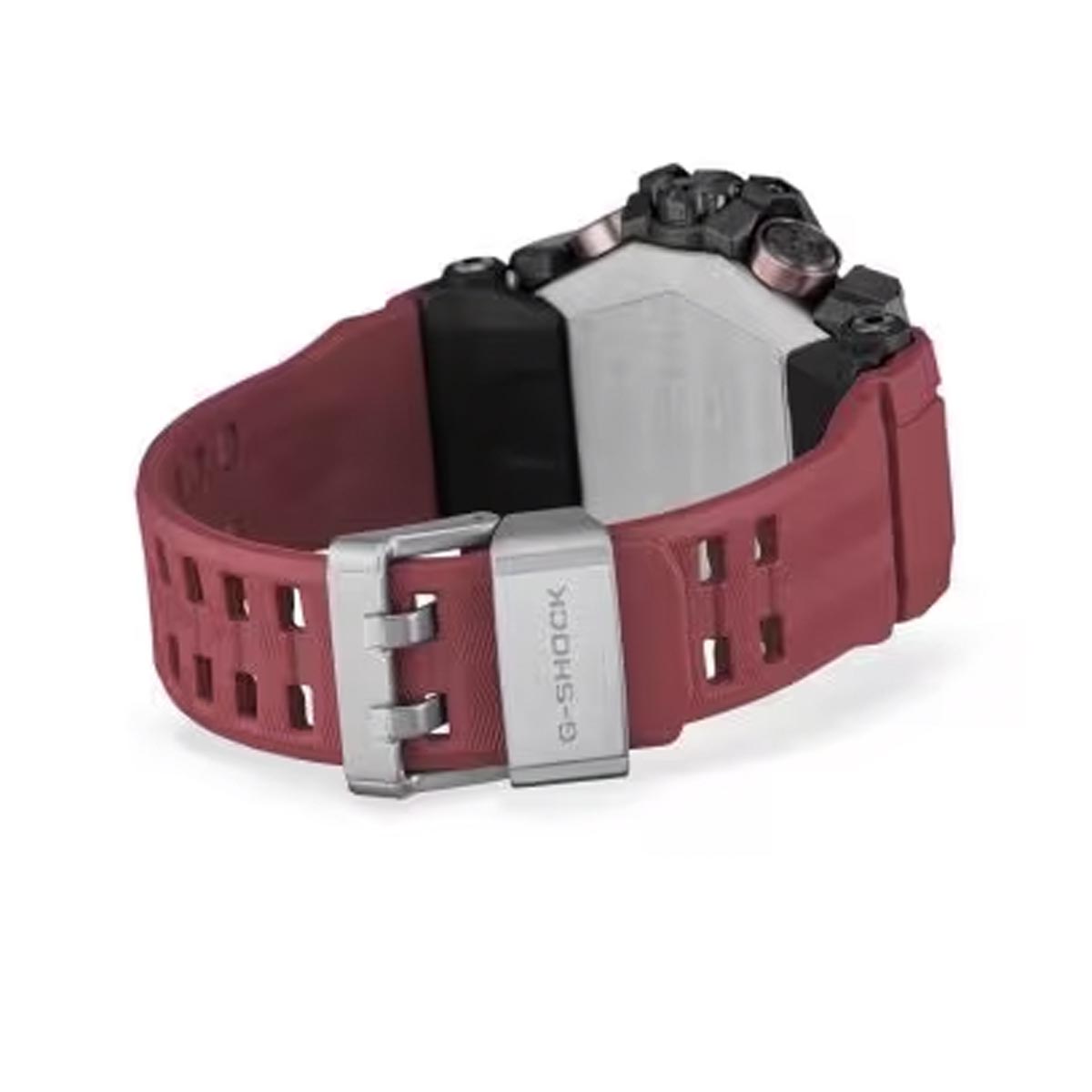 G Shock Mudmaster Mens Watch with Black Dial and Red Strap (solar movement)