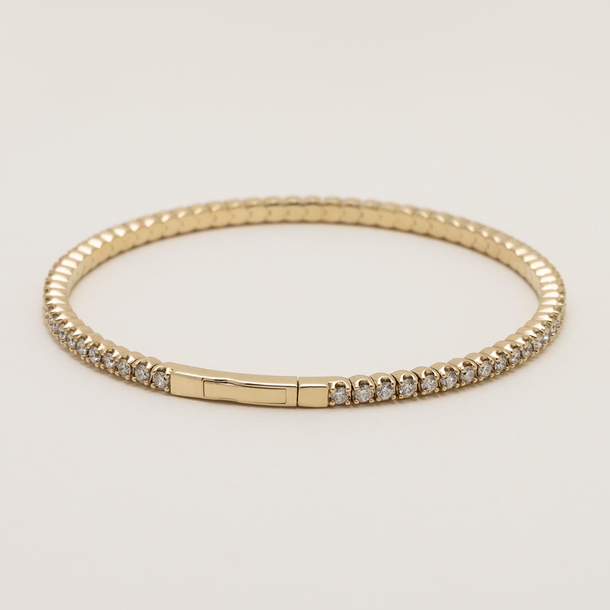Diamond Flexible Bangle Bracelet in 14kt Yellow Gold (2ct tw)