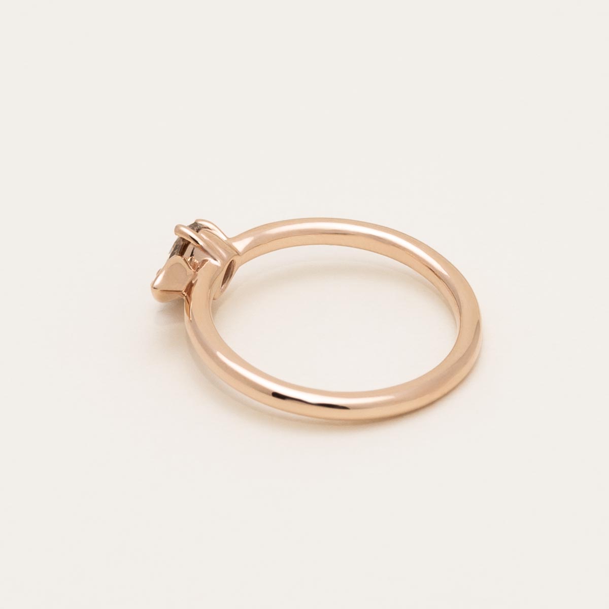 Oval Yellow and White Diamond Ring in 14kt Rose Gold (1/3ct tw)