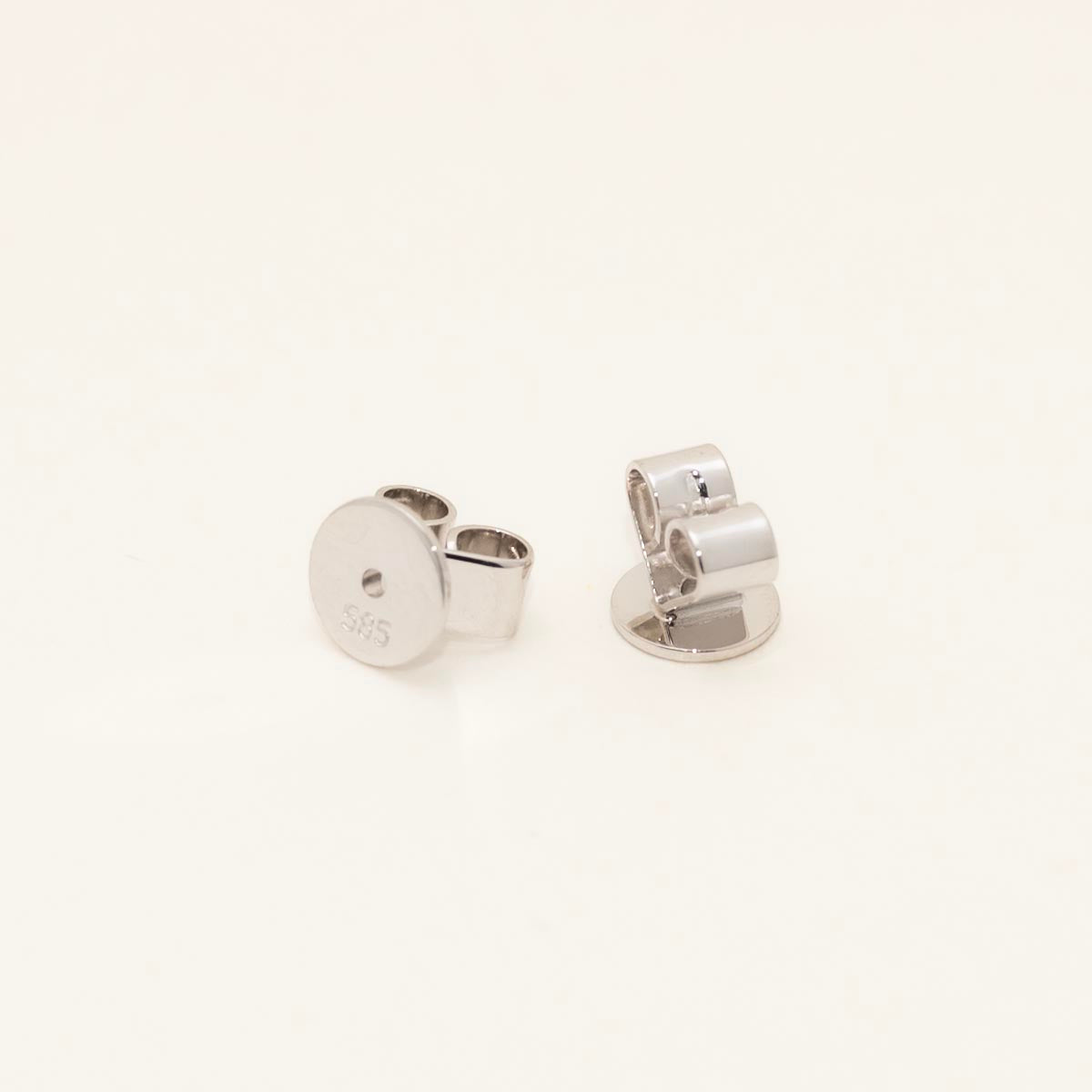 Maine Pink Tourmaline and Gray Spinel Drop Earrings in 14kt White Gold with Diamonds (.02ct tw)