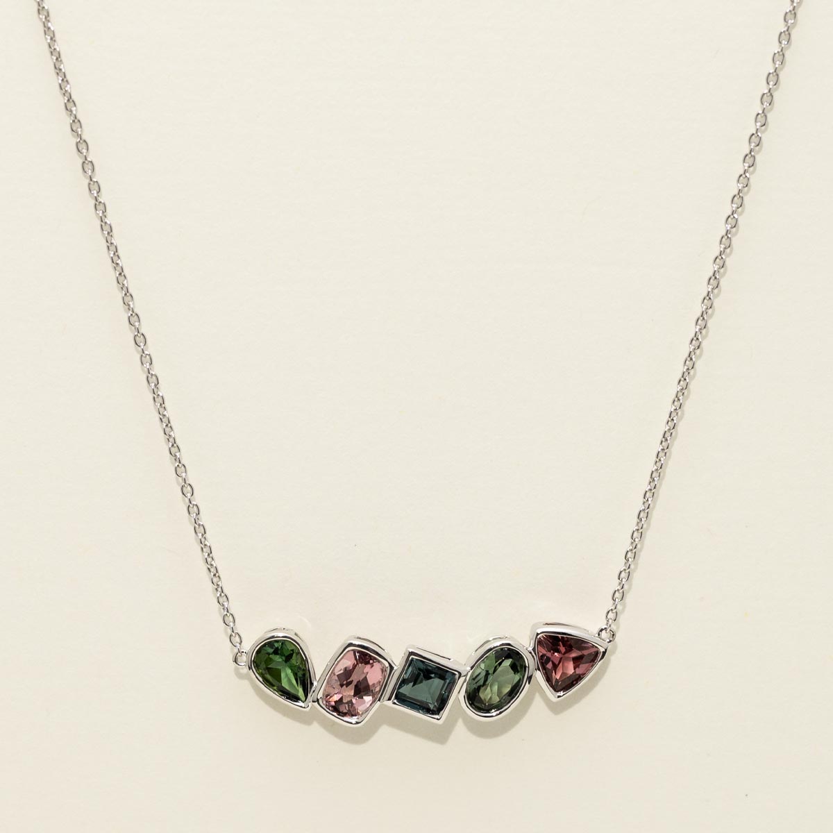 Coastlines Maine Tourmaline Necklace in 14kt White Gold