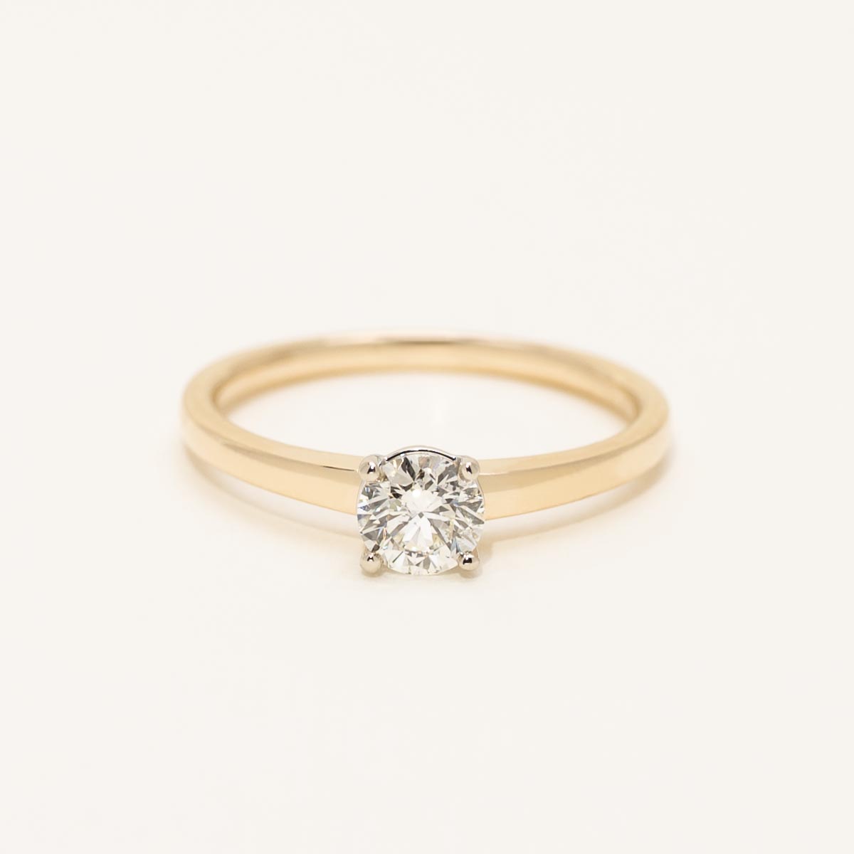 Diamond Solitaire Ring in 14kt Yellow Gold (1/2ct)