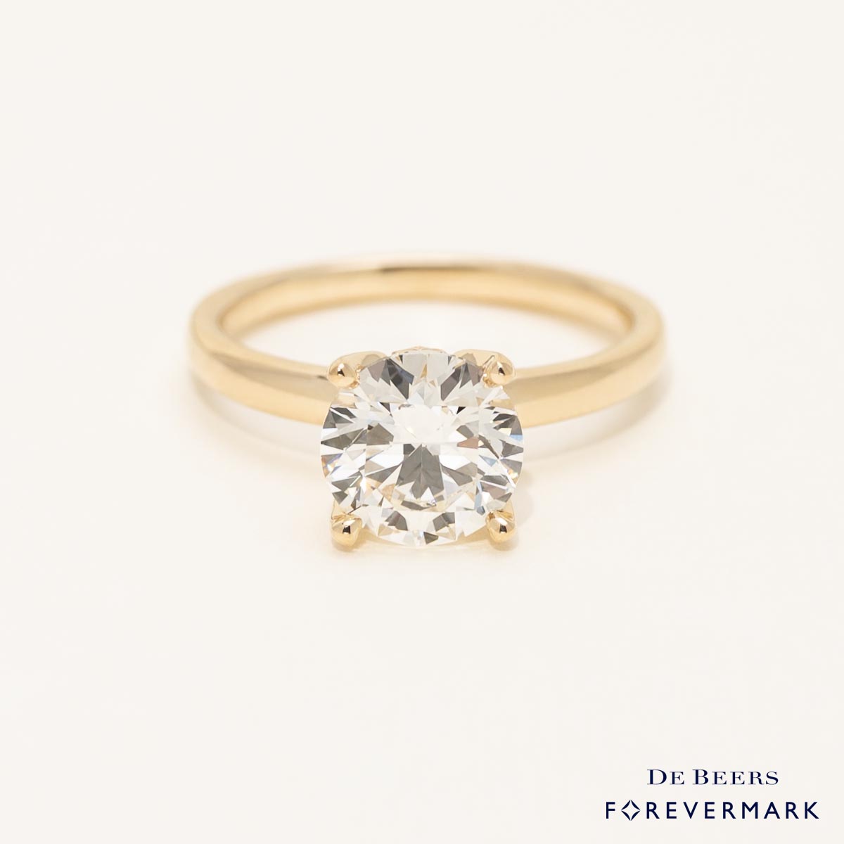 De Beers Forevermark Diamond Solitaire Engagement Ring in 14kt Yellow Gold (2ct tw)