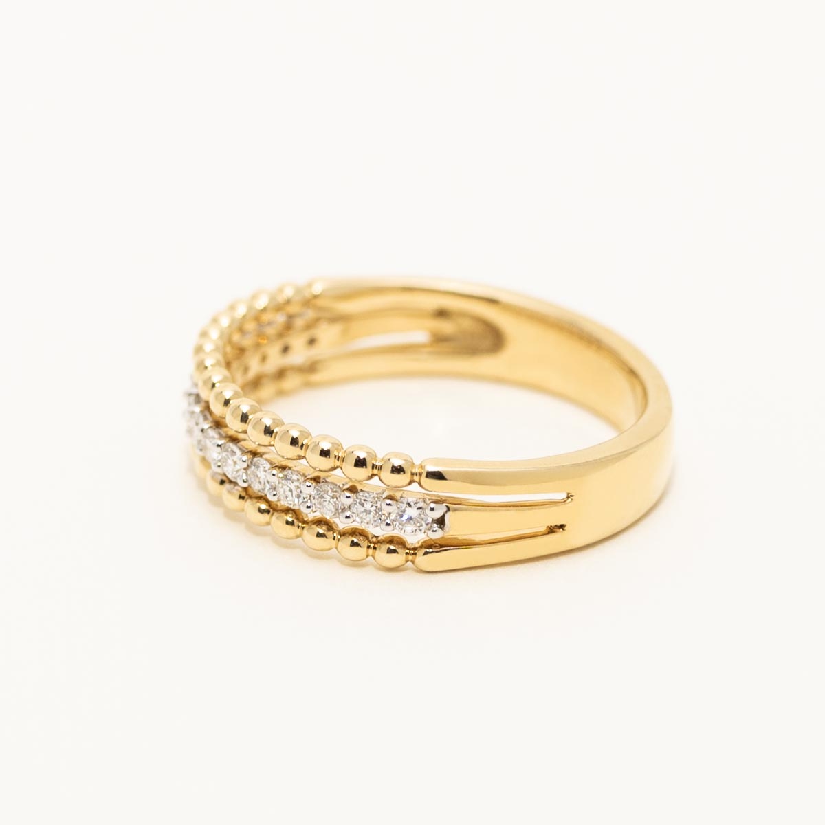 Diamond Anniversary Band in 14kt Yellow and White Gold (1/4ct tw)