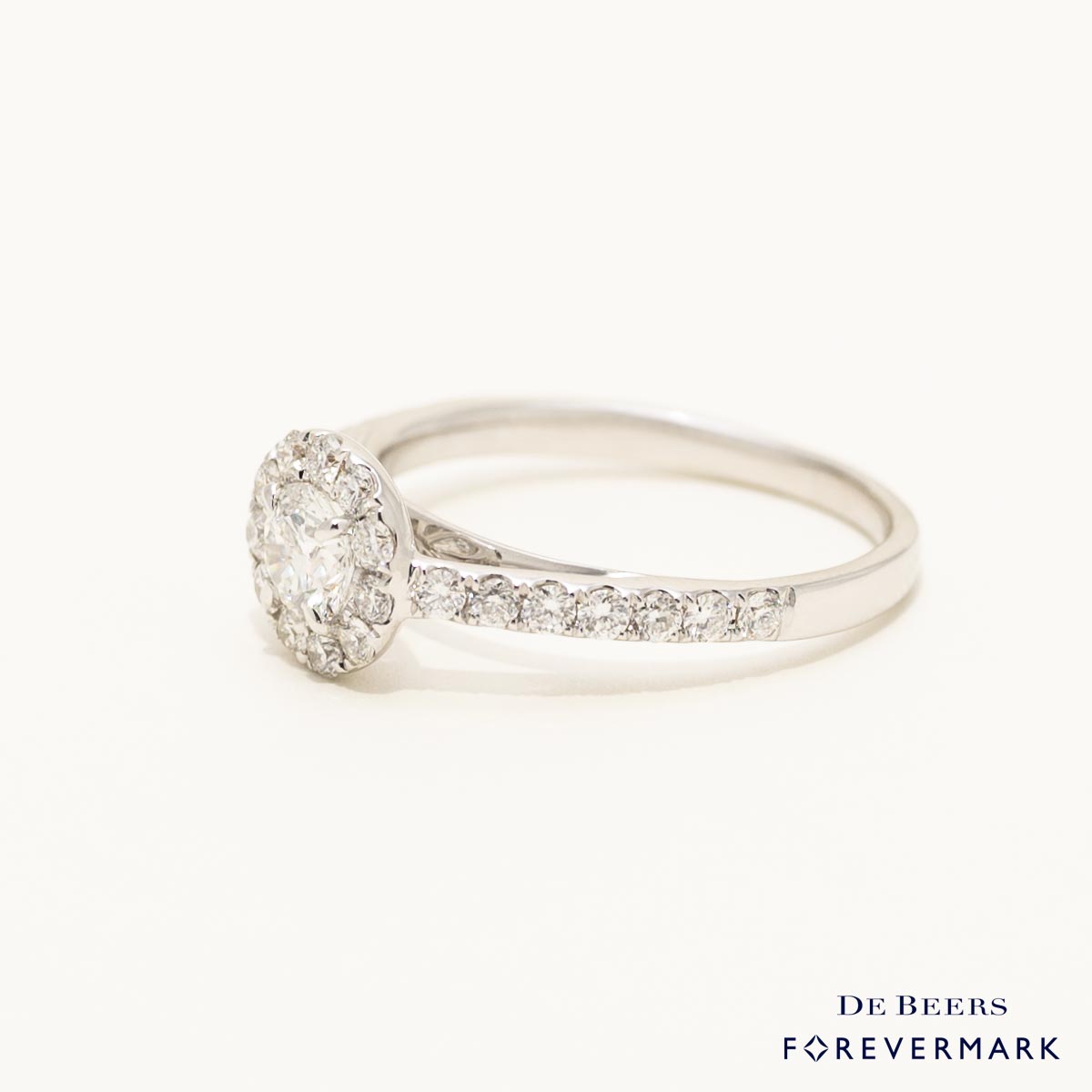Forevermark Center of my Universe Diamond Halo Engagement Ring in 18kt White Gold (7/8ct tw)