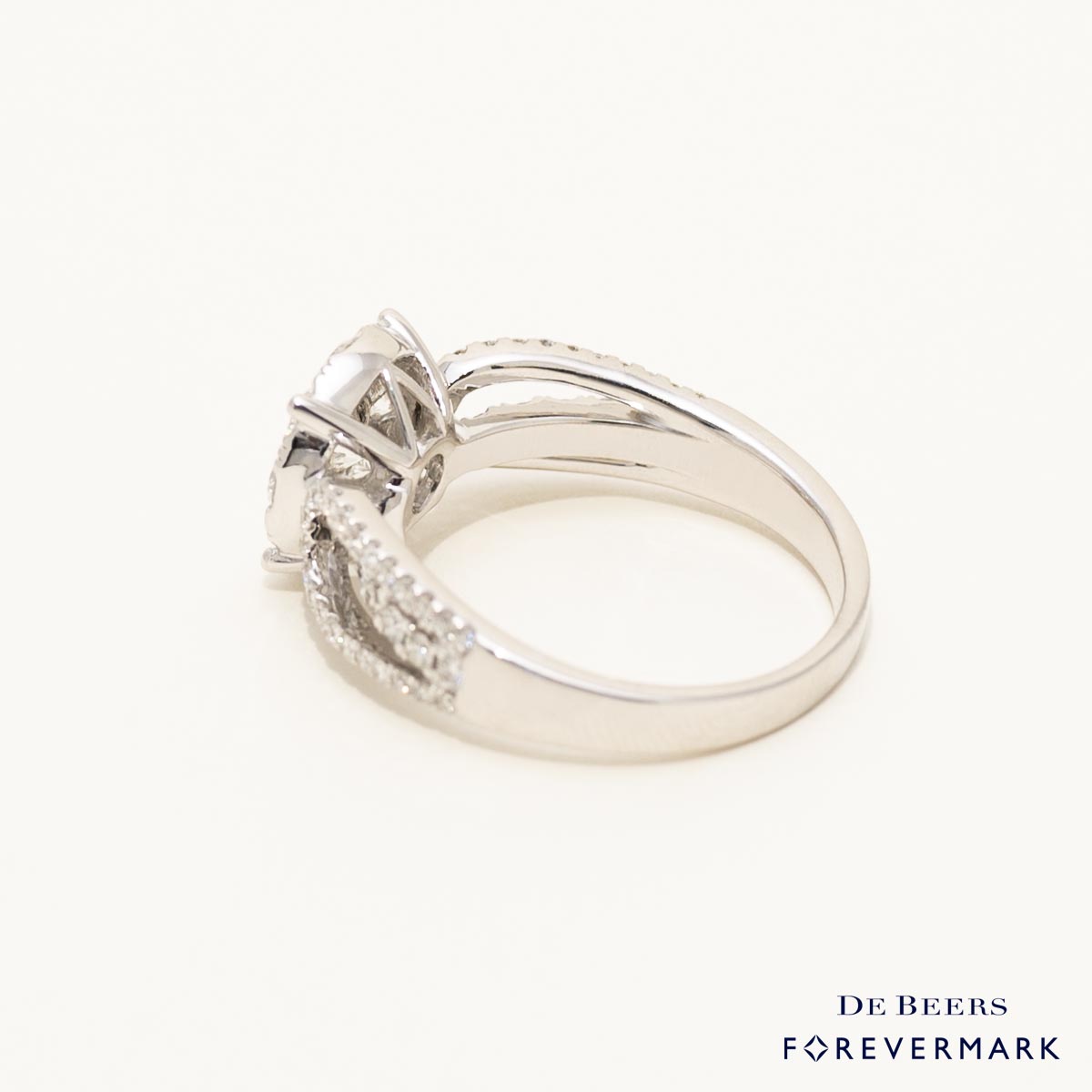 Forevermark Diamond Halo Engagement Ring in 18kt White Gold (1 3/8ct tw)