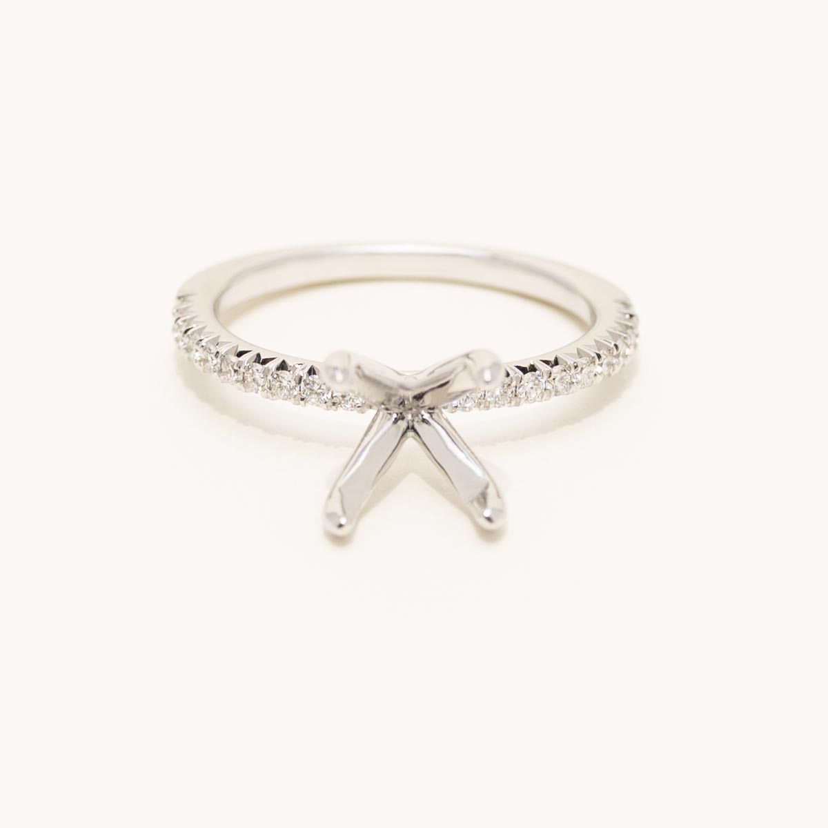 Diamond Engagement Ring Setting in 14kt White Gold (1/4ct tw)