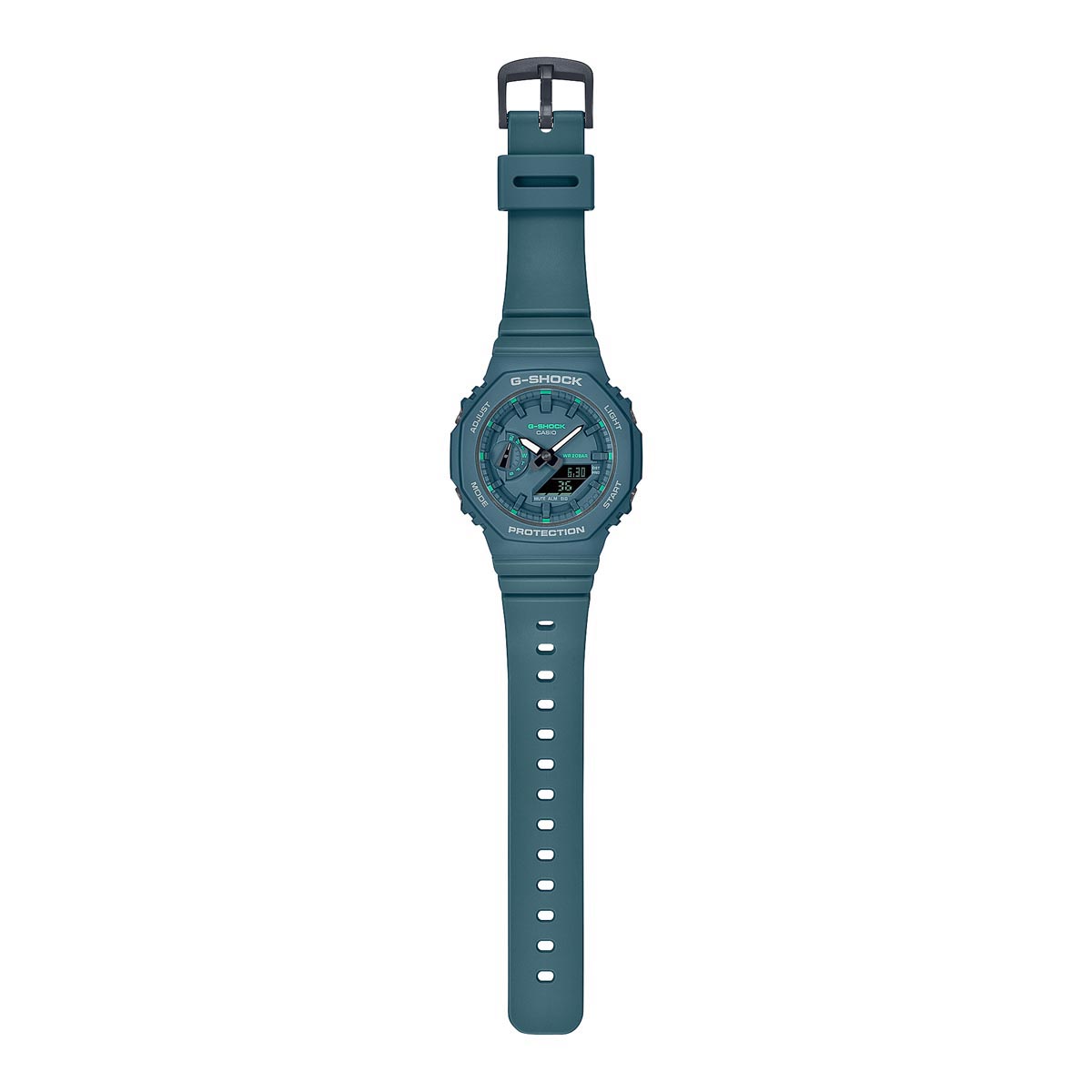 G Shock Womens Watch with Teal Dial and Teal Resin Bracelet (quartz movement)