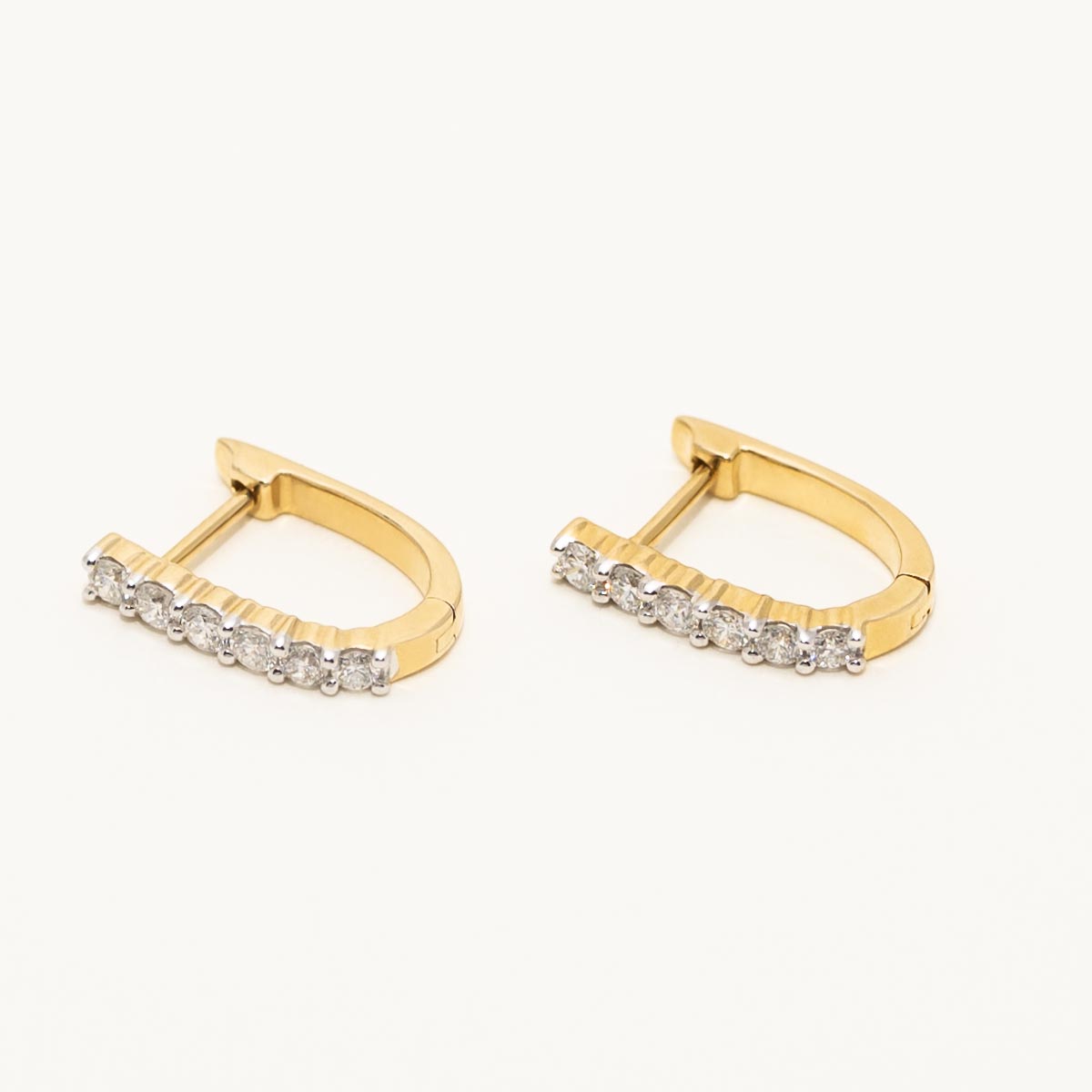 Diamond Hoop Earrings in 14kt Yellow Gold (3/8ct tw)