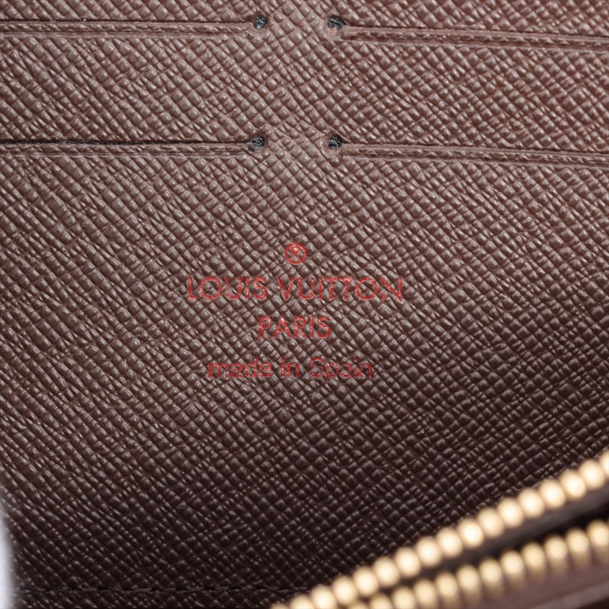 Pre Owned Louis Vuitton Damier Ebene Canvas Zippy Wallet