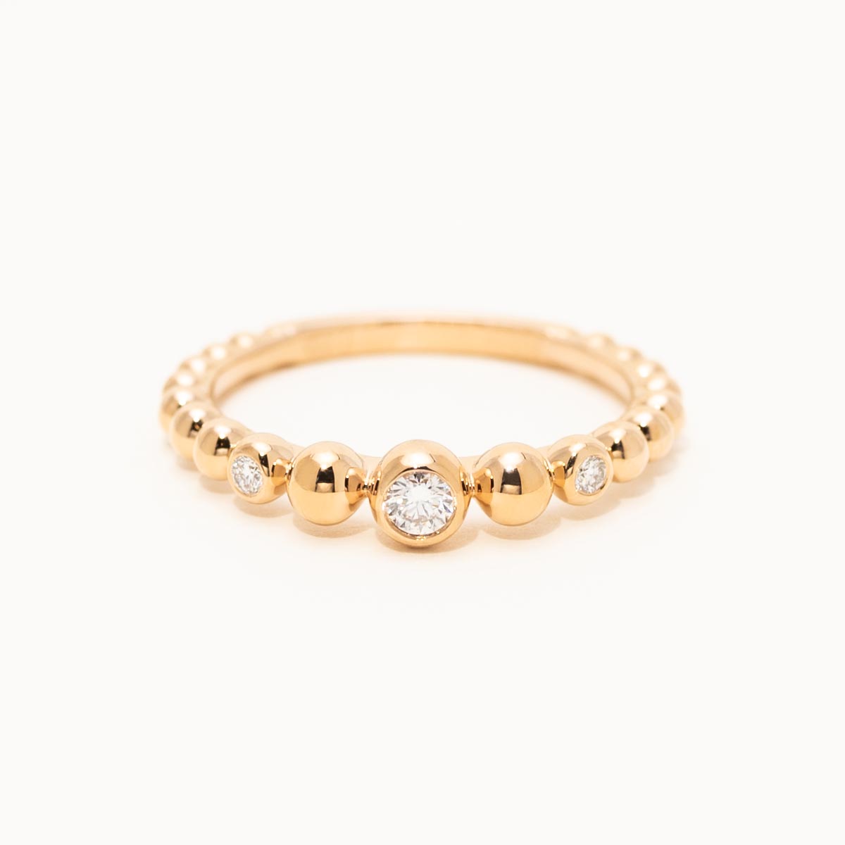 Diamond Bezel Fashion Ring in 14kt Rose Gold (1/7ct tw)