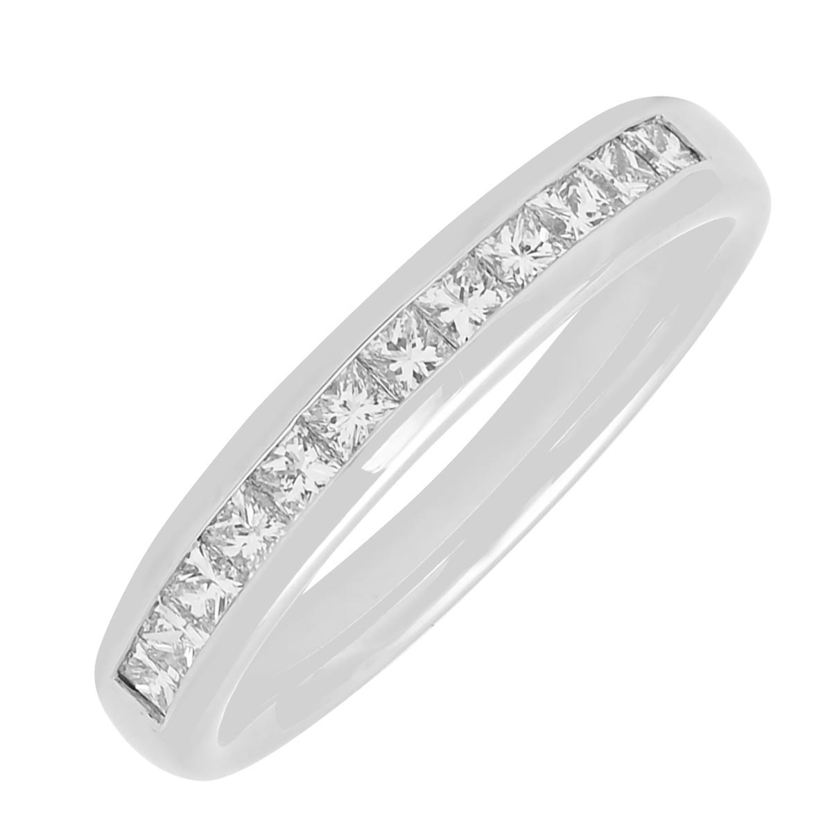 Princess Cut Diamond Channel Band in Platinum (1/2ct tw)