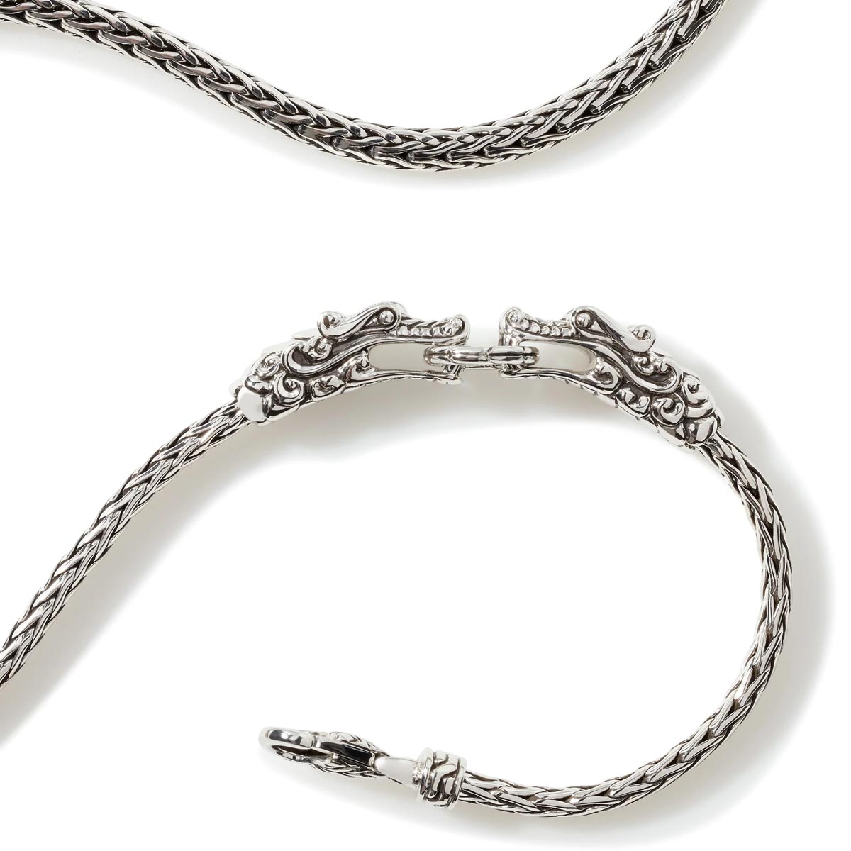John Hardy Legends Naga Collection Double Dragon Head Wrap Bracelet in Sterling Silver