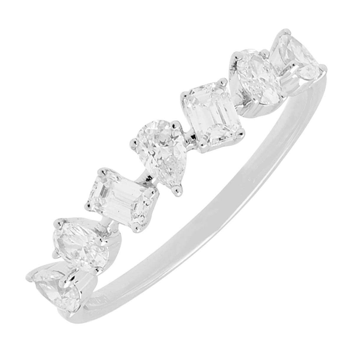 Multi Shaped Diamond Ring in 14kt White Gold (5/8ct tw)