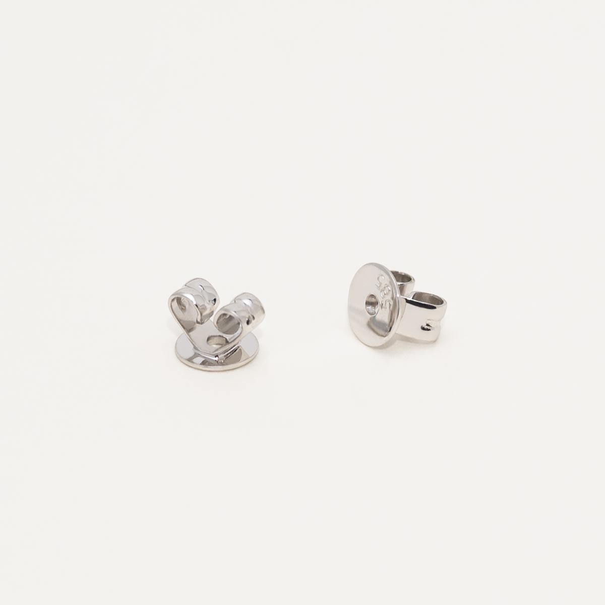 Emerald Halo Stud Earrings in 14kt White Gold with Diamonds (1/10ct tw)