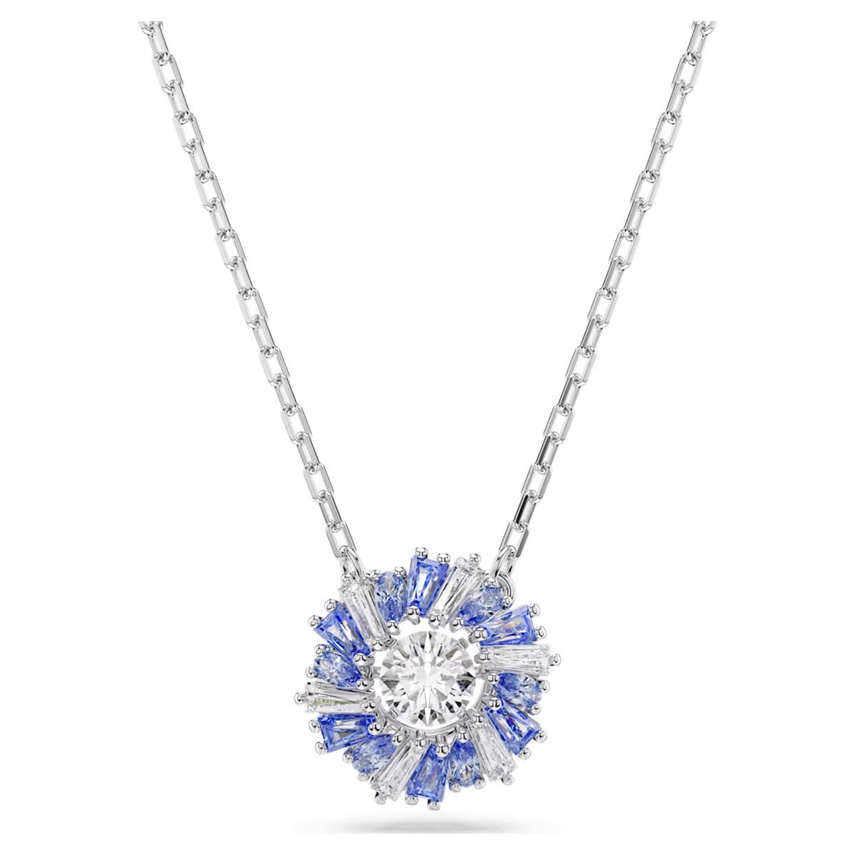 Swarovski Blue Crystal Idyllia Flower Necklace