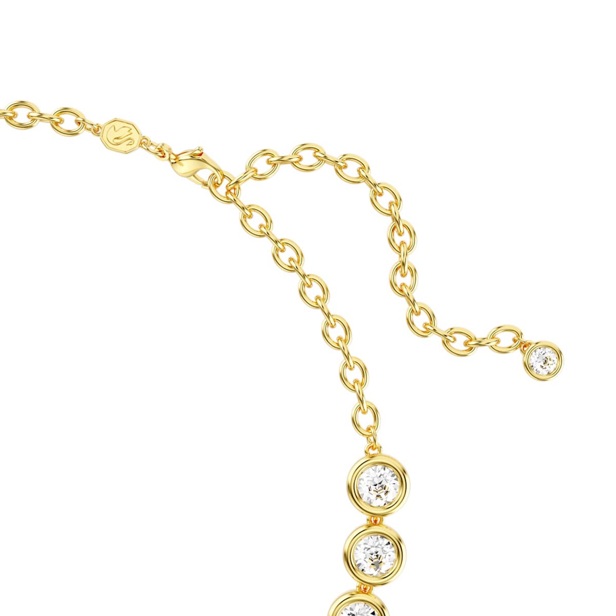 Swarovski Crystal Imber Bezel Necklace in Yellow Tone Plate