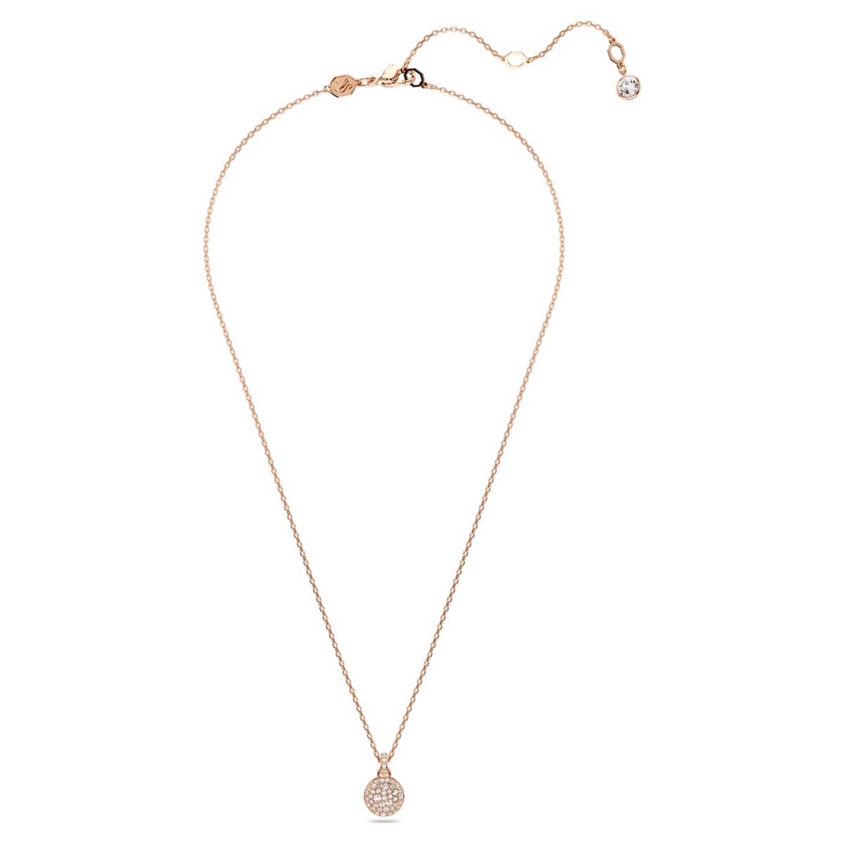 Swarovski Crystal Meteora Necklace in Rose Tone Plate