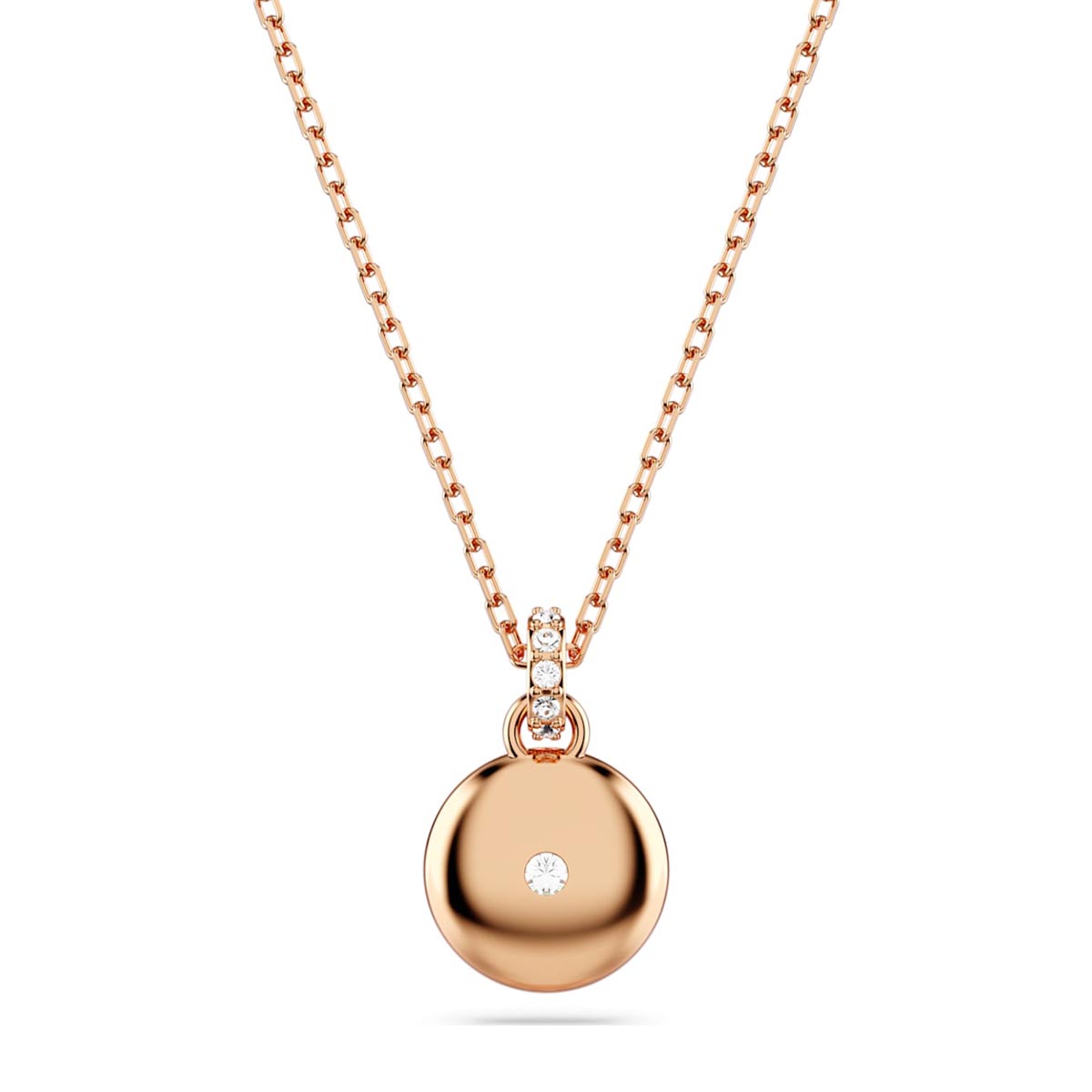 Swarovski Crystal Meteora Necklace in Rose Tone Plate