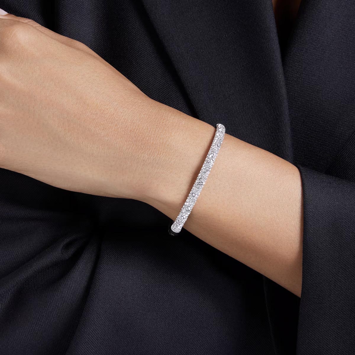 Swarovski Meteora Snow Pave Bangle Bracelet